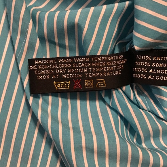 Ralph Lauren Black Label Women’s Button Up Shirt Striped Blue/White - Picture 9 of 10